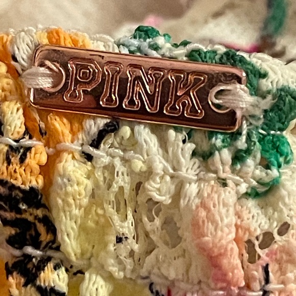 Victorias Secret Smocked Triangle Small Bralette Lace Floral Festival Indie Rave - Picture 4 of 8